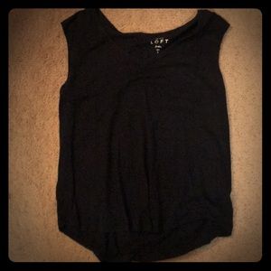 Navy Loft Linen Blouse Large